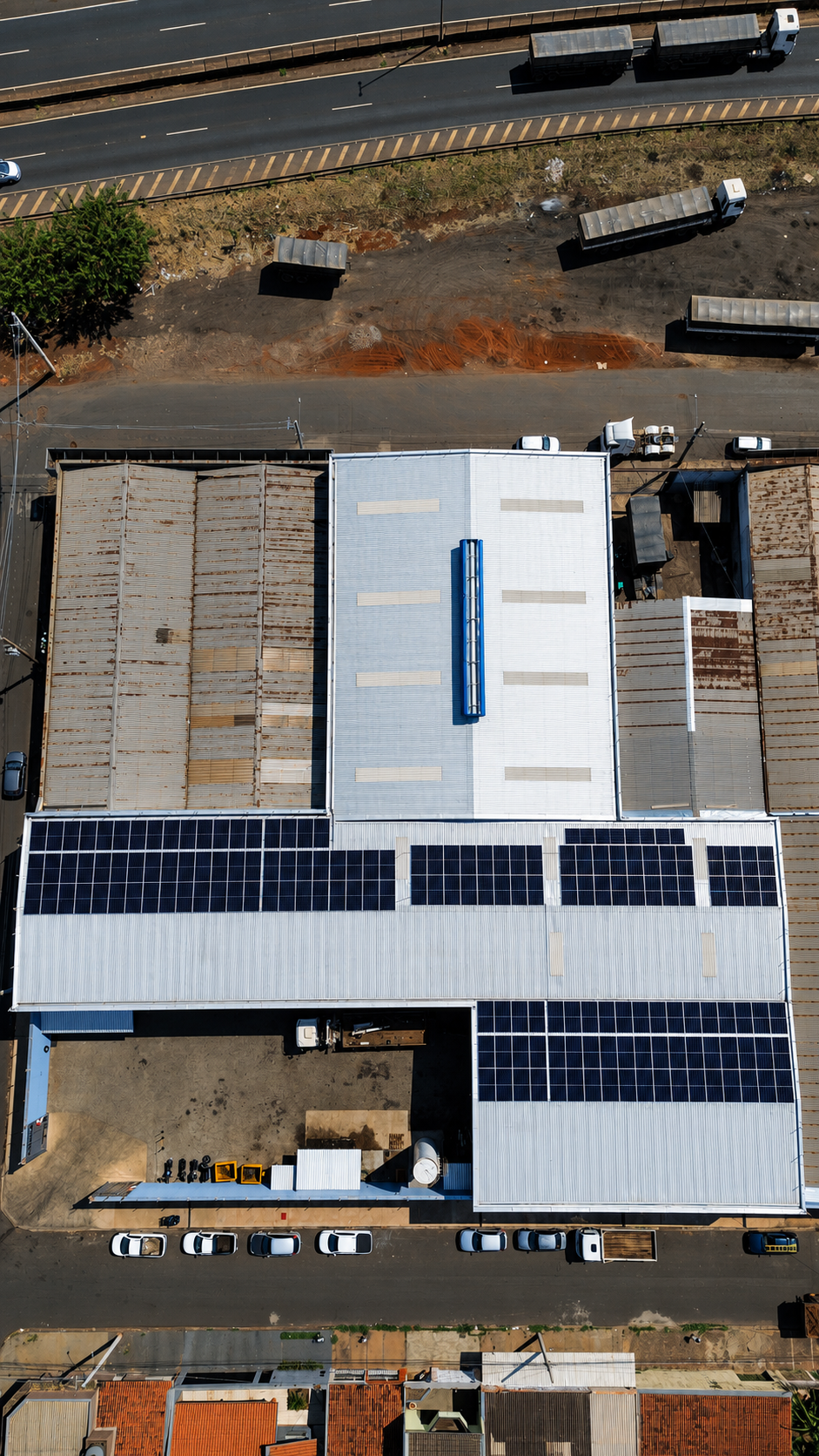 Sistema solar industrial